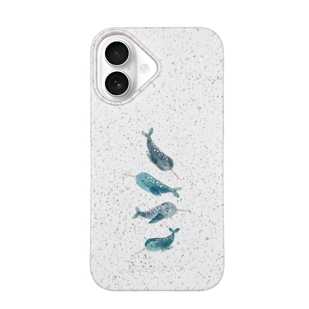 iPhone 16 Case - White Narwhal - "Narwhale" - sustainable