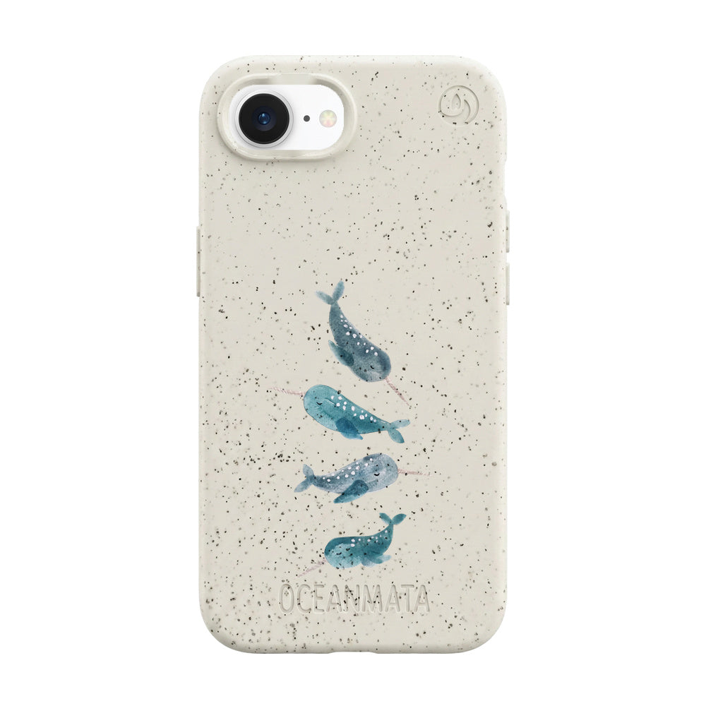 iPhone 16e Case - Narwhal White - "Narwhale" - Sustainable