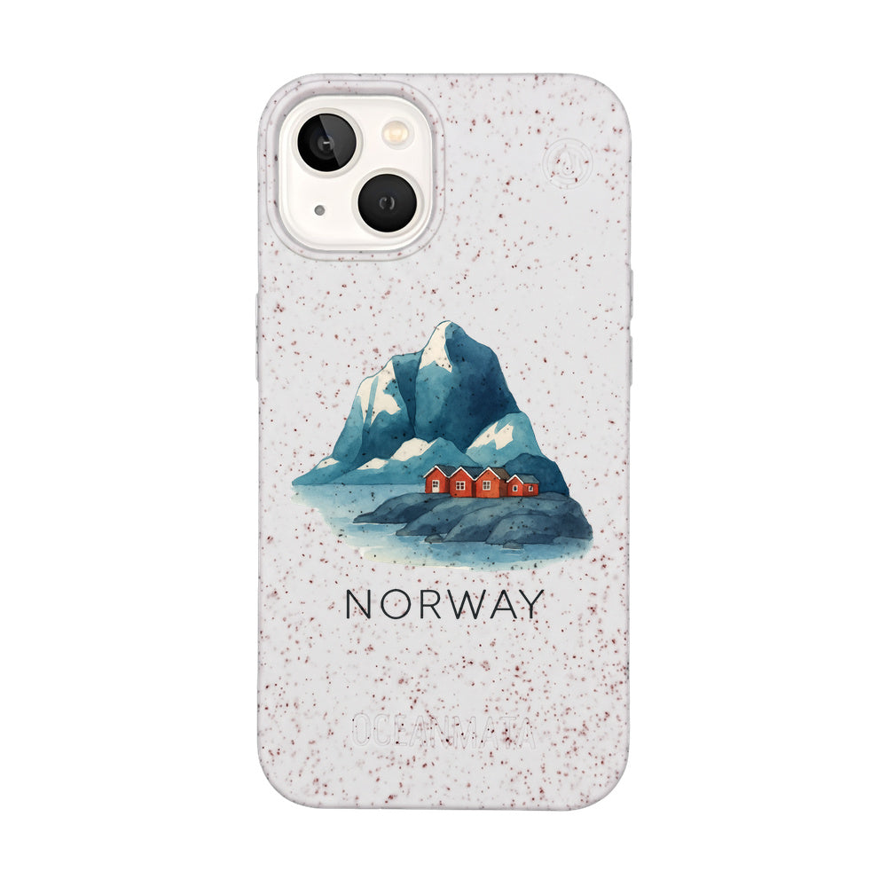 iPhone 13 Hülle - Norwegen weiß - "Norway" - nachhaltig