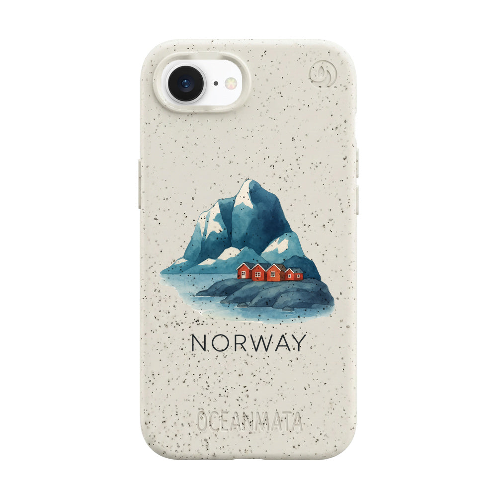 iPhone 16e/17e Hülle - Norwegen weiß - "Norway" - nachhaltig