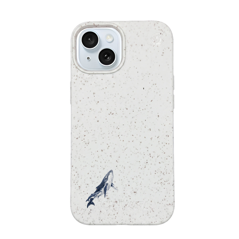 iPhone 15 Hülle - Buckelwal weiß - "OceanLullaby" - nachhaltig