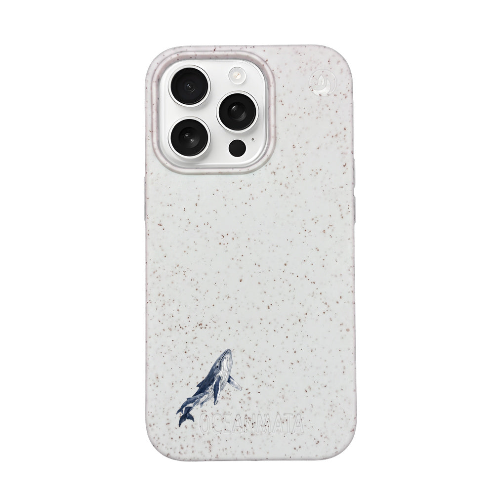 iPhone 16 Pro Max Case - Humpback Whale White - "OceanLullaby" - Sustainable