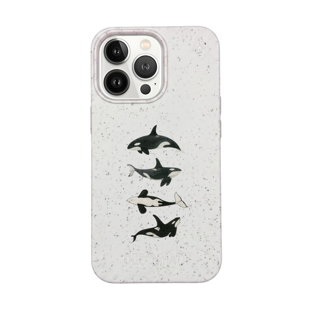 iPhone 13 Pro Max Case - Orca White - "OrcaFamily" - Sustainable