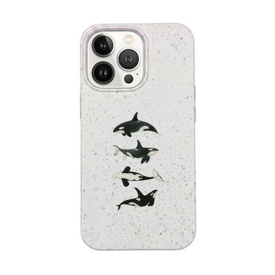 iPhone 13 Pro Max Case - Orca White - "OrcaFamily" - Sustainable