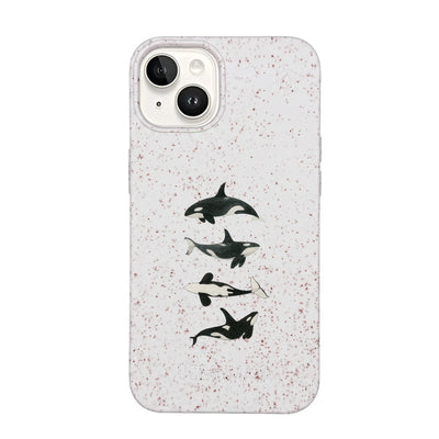 iPhone 14 Hülle - Orca weiß - "OrcaFamily" - nachhaltig