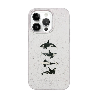 iPhone 14 pro Hülle - Orca weiß - "OrcaFamily" - nachhaltig