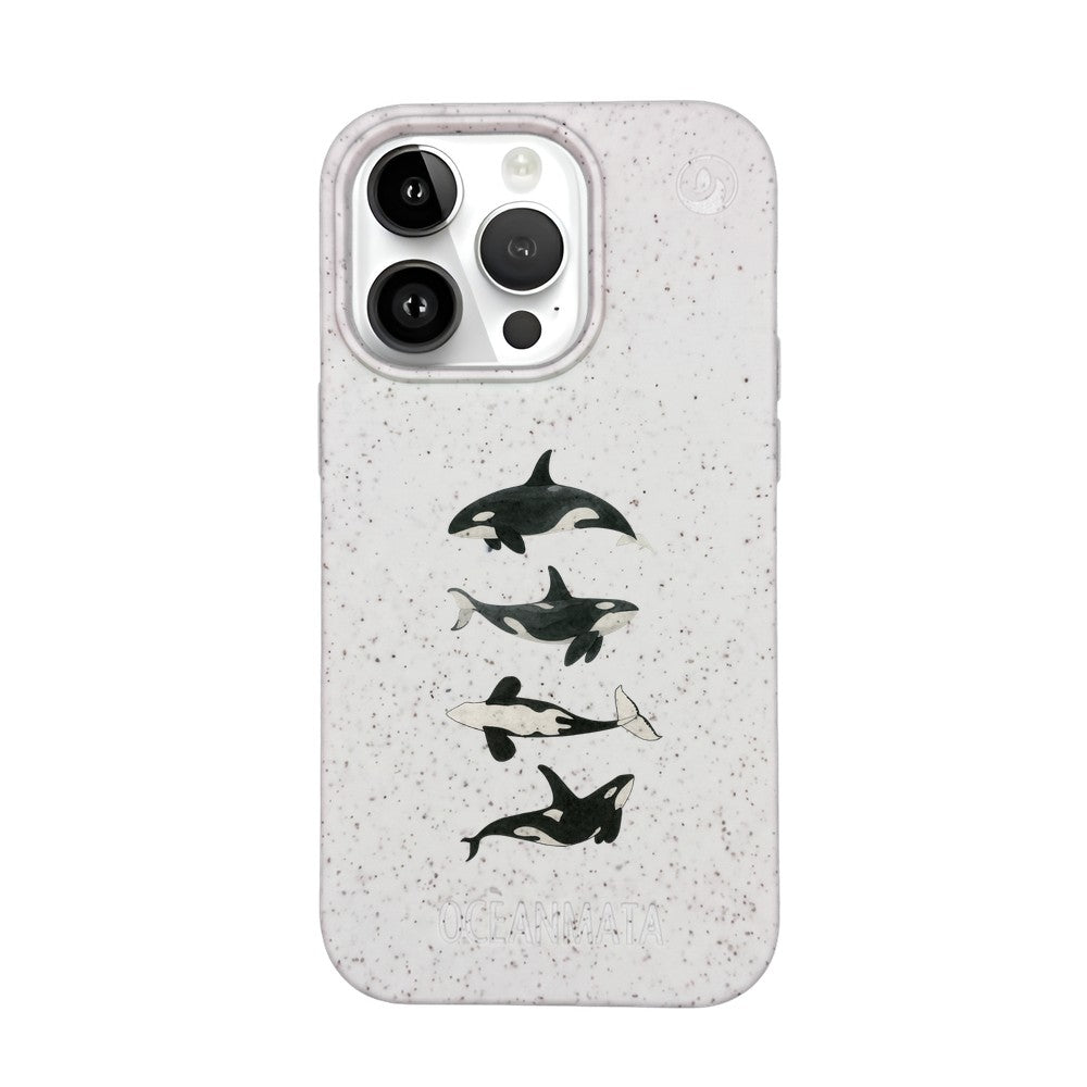 iPhone 14 pro Hülle - Orca weiß - "OrcaFamily" - nachhaltig