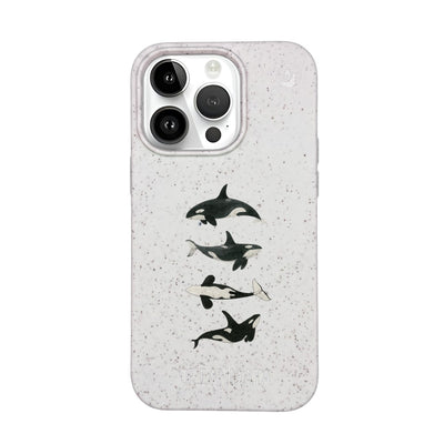 iPhone 14 Pro Max Case - Orca White - "OrcaFamily" - Sustainable