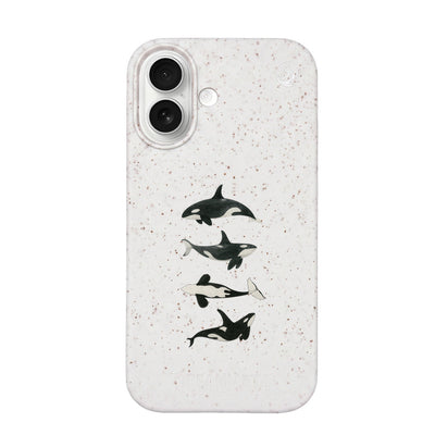 iPhone 17 Hülle - Orca weiß - "OrcaFamily" - nachhaltig