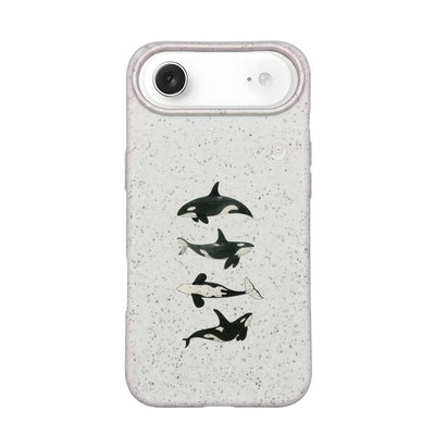iPhone 17 Air Hülle - Orca weiß - "OrcaFamily" - nachhaltig