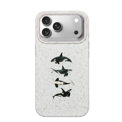 iPhone 17 pro Hülle - Orca weiß - "OrcaFamily" - nachhaltig