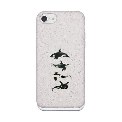 iPhone SE/7/8 Hülle - Orca weiß - "OrcaFamily" - nachhaltig