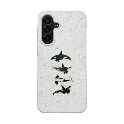 Samsung A56 Hülle - Orca weiß - "OrcaFamily" - nachhaltig