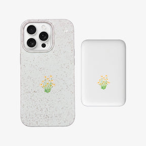 Powerbank MagSafe Daisy mit passender Hülle