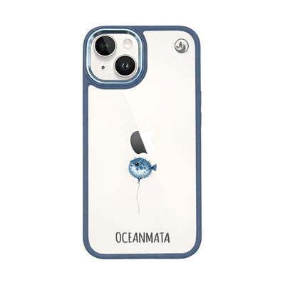iPhone 14 Hülle - kugelfisch blau - "Pufferfish" - nachhaltig