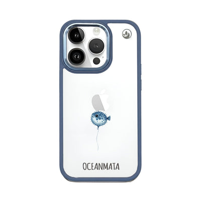 iPhone 14 pro max Hülle - kugelfisch blau - "Pufferfish" - nachhaltig