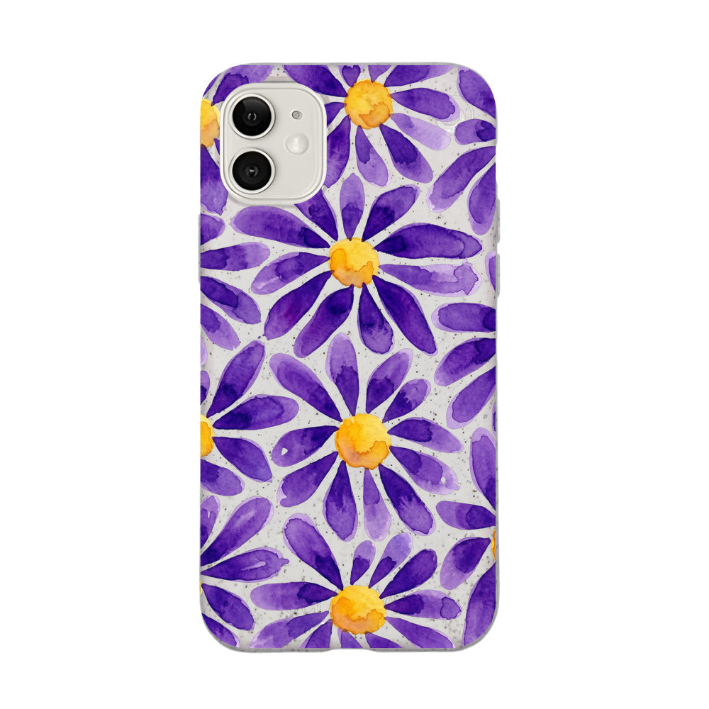 Biologisch abbaubare Handyhülle iPhone 11 Purplebloom — kompostierbar — Vorderseite
