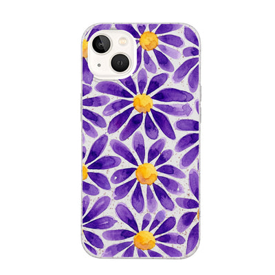 iPhone 13 Hülle - Blumen lila - "purplebloom" - nachhaltig