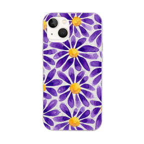 Biologisch abbaubare Handyhülle iPhone 13 mini Purplebloom — kompostierbar — Vorderseite
