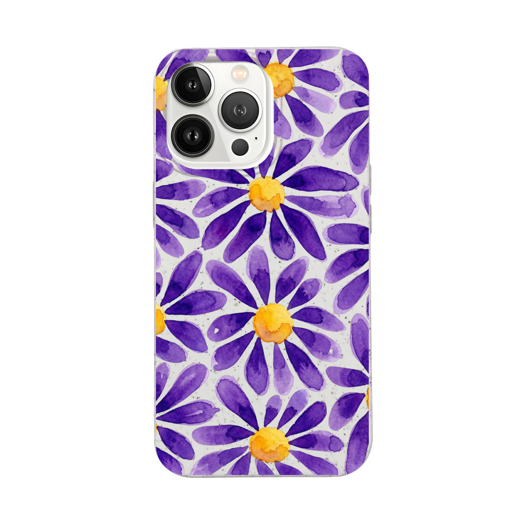iPhone 13 pro max Hülle - Blumen lila - "purplebloom" - nachhaltig