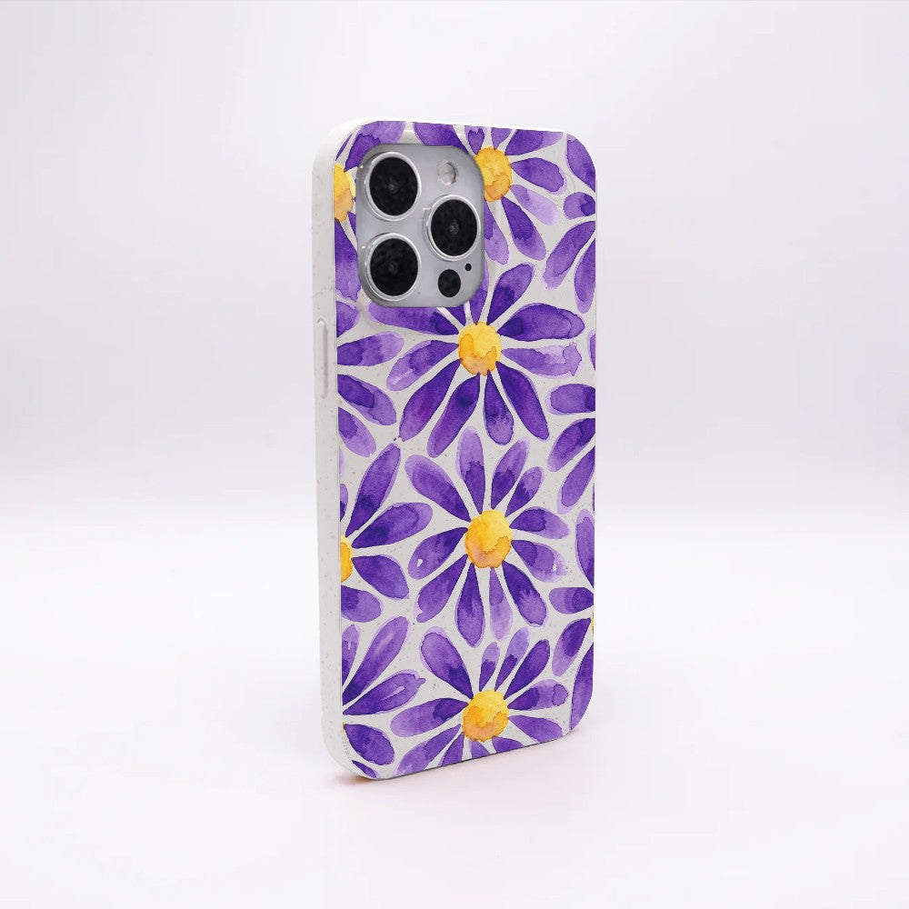 iPhone 13 pro max Hülle - Blumen lila - "purplebloom" - nachhaltig