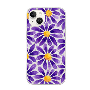 Biologisch abbaubare Handyhülle iPhone 14 Purplebloom — kompostierbar — Vorderseite