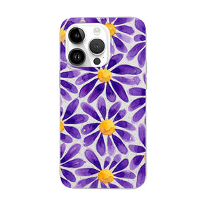 Biologisch abbaubare Handyhülle iPhone 14 pro max Purplebloom — kompostierbar — Vorderseite