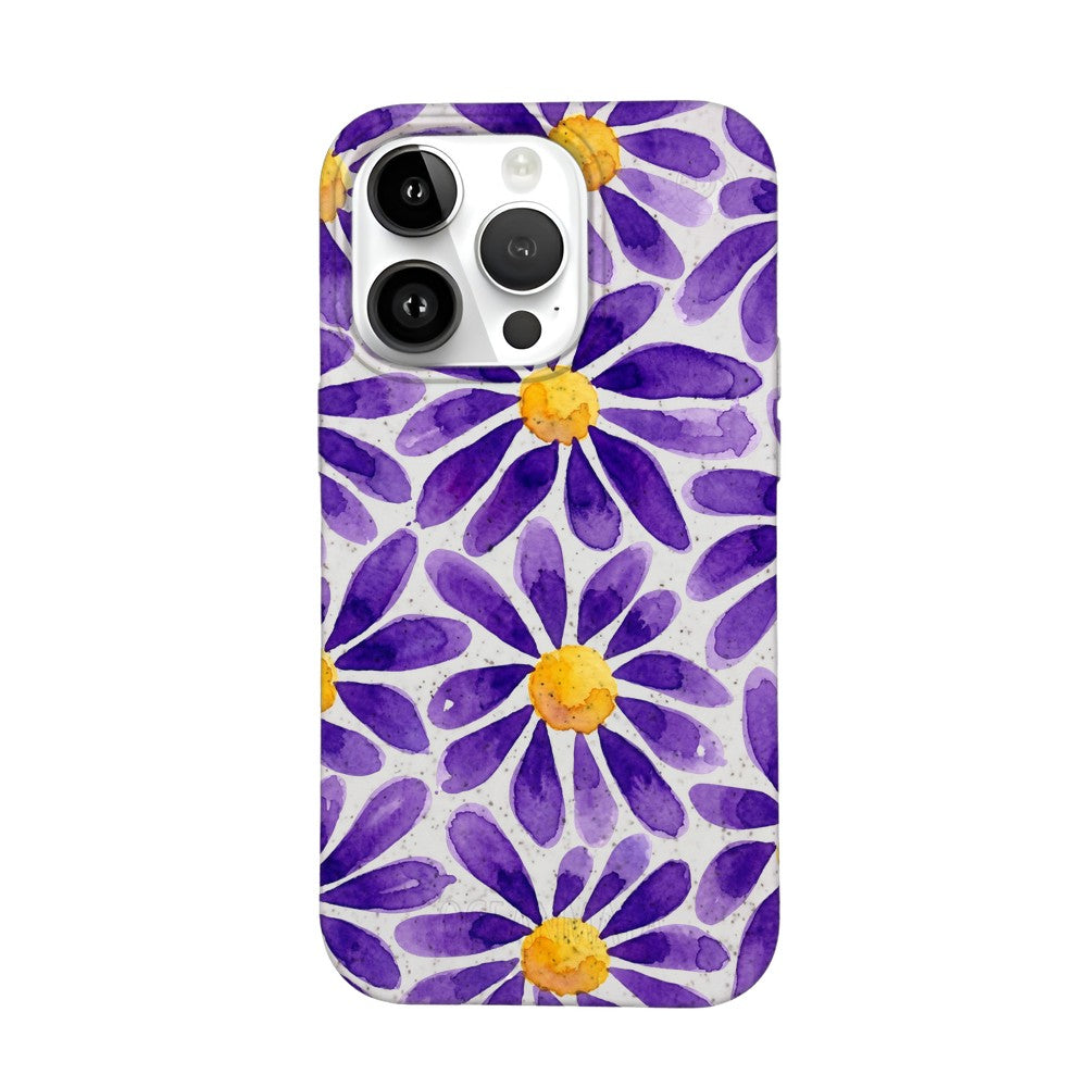 iPhone 14 pro max Hülle - Blumen lila - "purplebloom" - nachhaltig