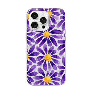 Biologisch abbaubare Handyhülle iPhone 16 pro Purplebloom — kompostierbar — Vorderseite
