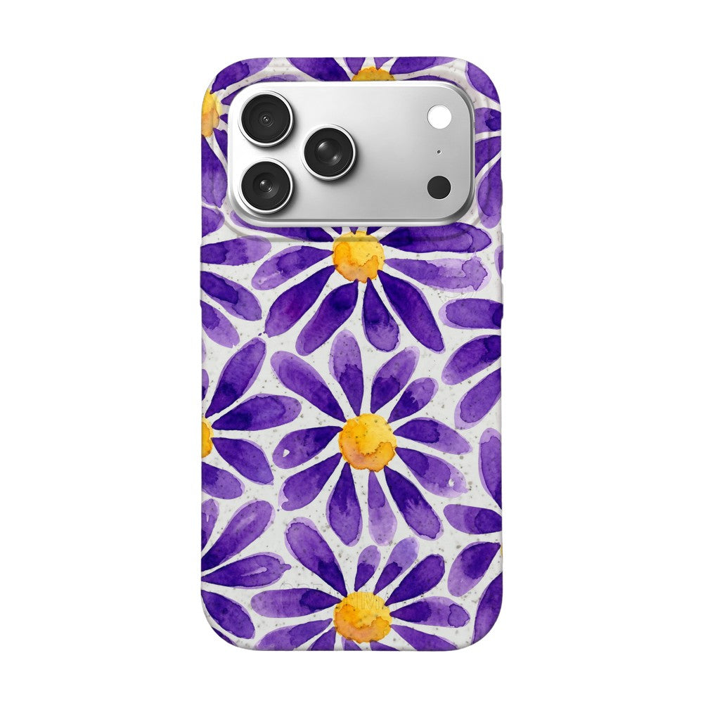 iPhone 18 Pro / 17 Pro Hülle - Blumen lila - "purplebloom" - nachhaltig