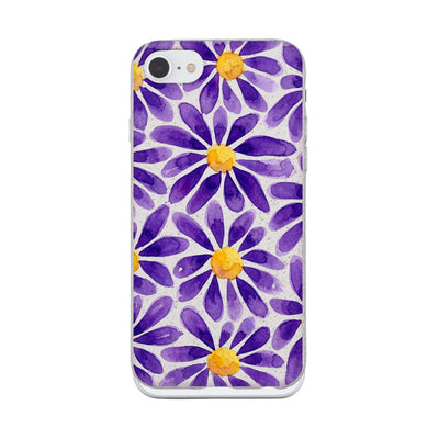 iPhone SE/7/8 Hülle - Blumen lila - "purplebloom" - nachhaltig