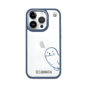 iPhone 14 pro Hülle - Robbe blau - "Robby" - nachhaltig