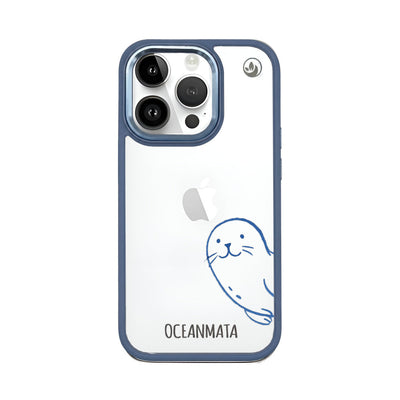 iPhone 14 pro max Hülle - Robbe blau - "Robby" - nachhaltig