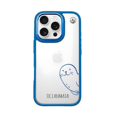 iPhone 16 pro max Hülle - Robbe blau - "Robby" - nachhaltig