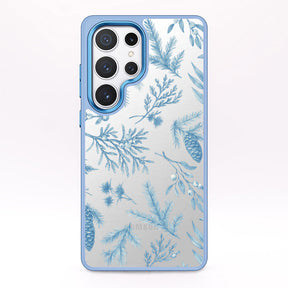 Samsung S25 Ultra Hülle - Winterwald blau - "BluePine" - nachhaltig