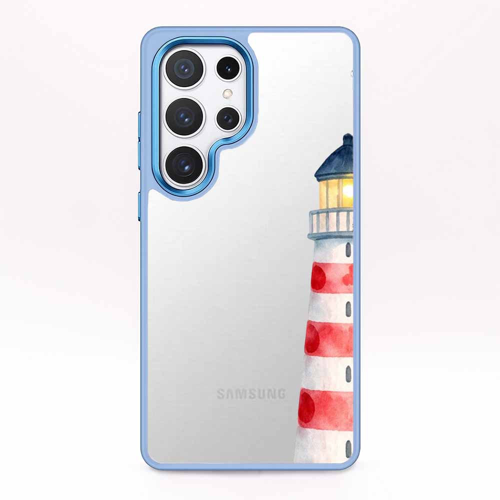 Samsung S24+ Hülle - Leuchtturm blau - "Lighthouse" - nachhaltig