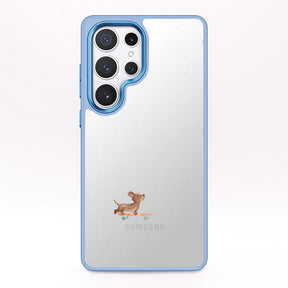 Samsung S24 Hülle - Skater Hund blau - "SkaterBoi" - nachhaltig