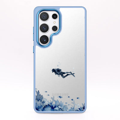 Samsung S24+ Hülle - Taucher blau - "DeepDive" - nachhaltig