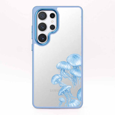 Samsung S24+ Hülle -  qualle blau - "Jellies" - nachhaltig