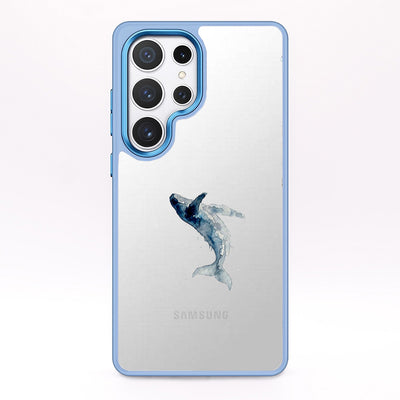 Samsung S24+ Hülle - Wal blau - "Joy" - nachhaltig