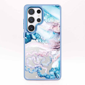 Samsung S24 Hülle - Qualle blau - "Men o' War" - nachhaltig