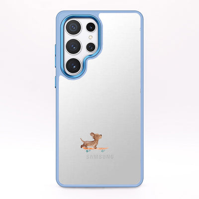 Samsung S24+ Hülle - Skater Hund blau - "SkaterBoi" - nachhaltig