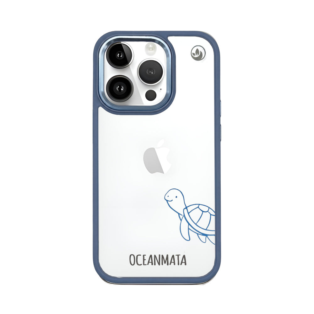 iPhone 14 pro Hülle - Schildkröte blau - "Schildi" - nachhaltig