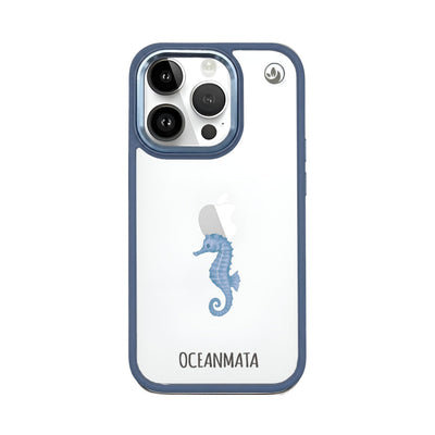 iPhone 14 pro Hülle - Seepferdchen weiß - "SeahorseTale" - nachhaltig