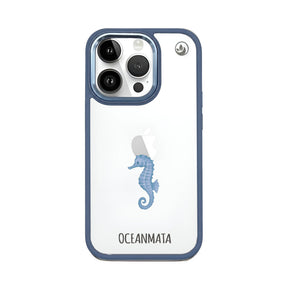 iPhone 14 pro Hülle - Seepferdchen weiß - "SeahorseTale" - nachhaltig