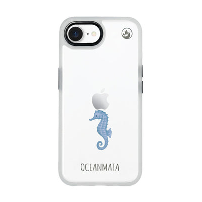 iPhone 16e/17e Hülle - Seepferdchen weiß - "SeahorseTale" - nachhaltig