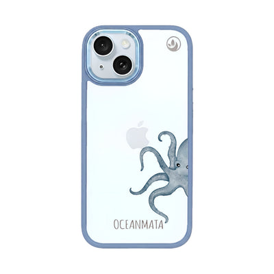 iPhone 15 Hülle - Oktopus blau - "TentacleTheory" - nachhaltig