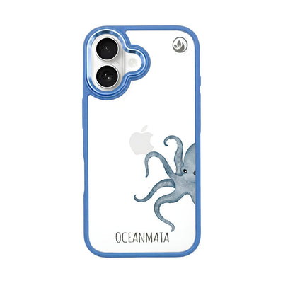 iPhone 16 Hülle - Oktopus blau - "TentacleTheory" - nachhaltig