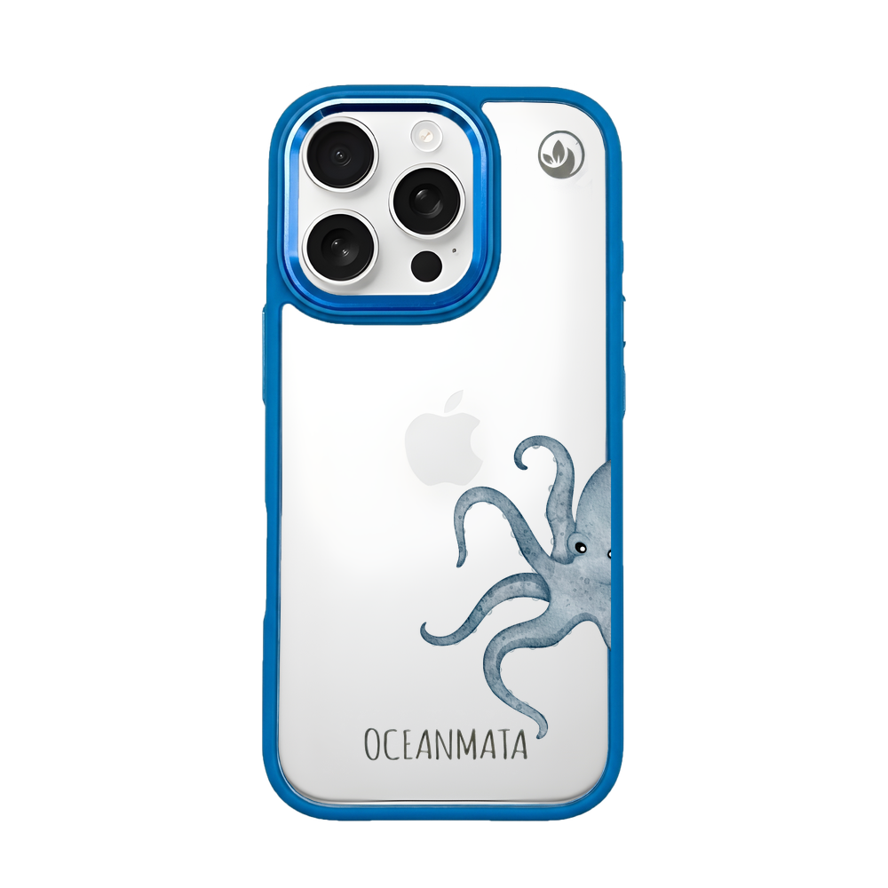 iPhone 16 pro max Hülle - Oktopus blau - "TentacleTheory" - nachhaltig