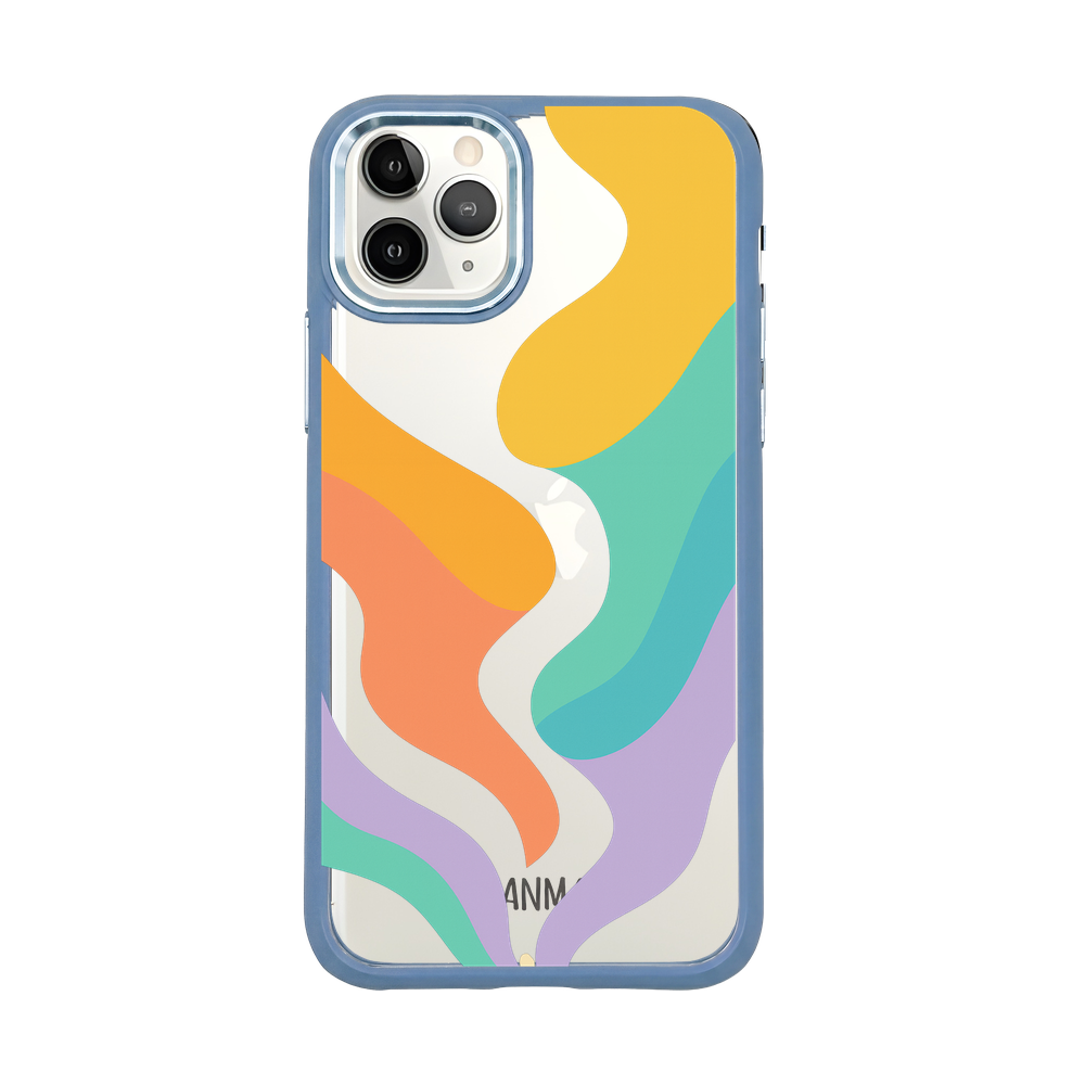 iPhone 11 pro Hülle - bunte Wellen - "Tide Flow" - nachhaltig